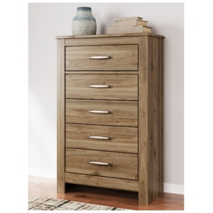 Zanbrook 5 Drawer Chest of Drawers, Brown