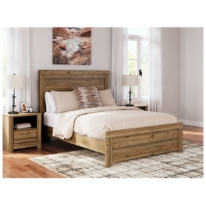 Zanbrook Queen Panel Bed, Brown