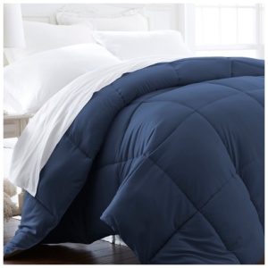 iEnjoy Home Microfiber King/California King Premium Down Alternative Comforter, Navy