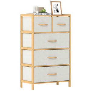 5-Drawer Dresser with Top Shelf for Bedroom-Natural