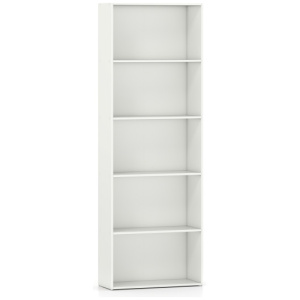 5-Shelf Storage Bookcase Modern Multi-Functional Display Cabinet-White