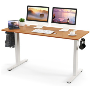 55 x 24 Inches Sit Stand Home Office Desk with 3 Memory Height Settings-Natural