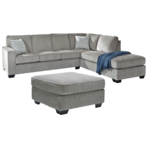 Altari 2-Piece Sectional with Ottoman, Alloy