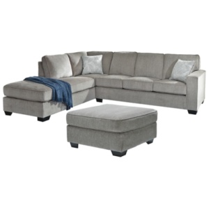 Altari 2-Piece Sleeper Sectional with Ottoman, Alloy