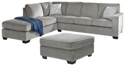 Altari 2-Piece Sleeper Sectional with Ottoman, Alloy