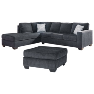 Altari 2-Piece Sleeper Sectional with Ottoman, Slate