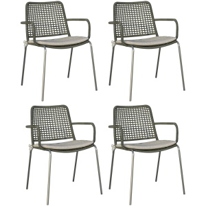 Amazonia Outdoor 4-pc. Rope Steel Chairs