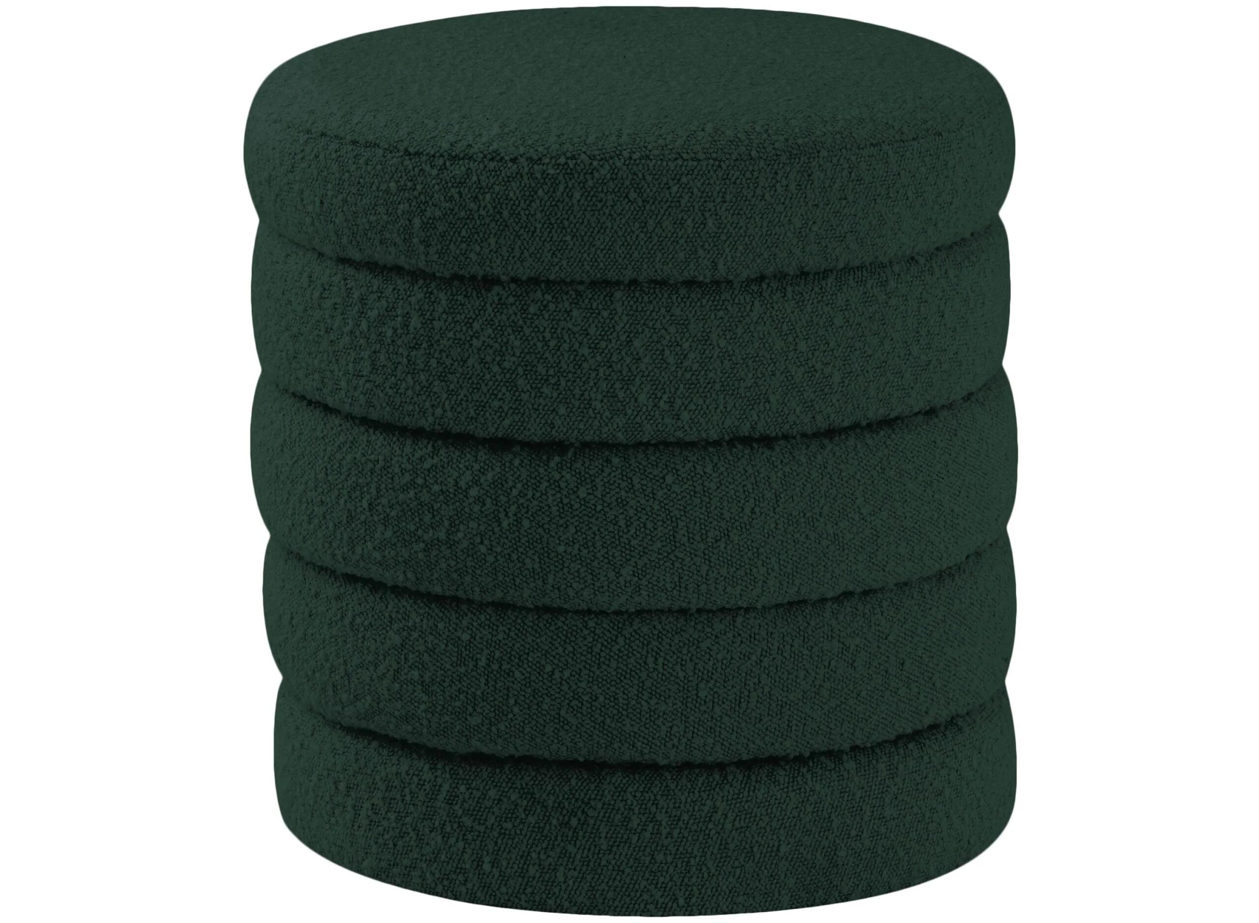 Aphia Boucle Fabric Ottoman/Stool