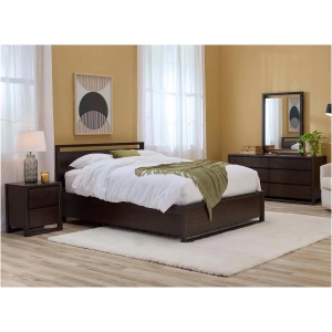 Aversa 4-pc. Platform Bedroom Set w/ 2-Side Storage Bed & 2-Drawer Nightstand