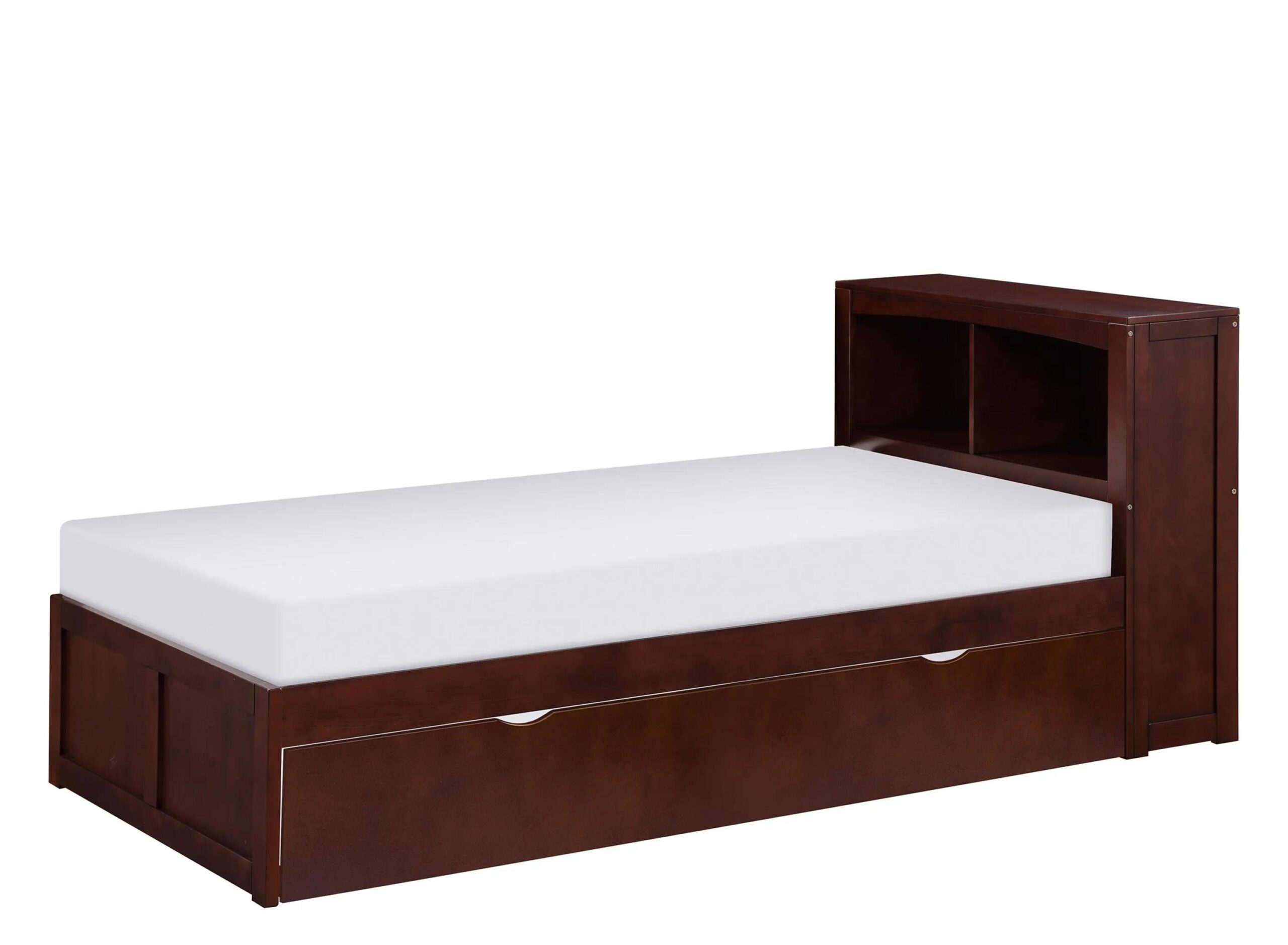 Belisar Headboard Storage Cubby Trundle Bed