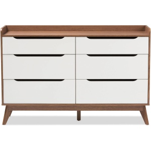 Brighton Wood 6-Drawer Storage Dresser