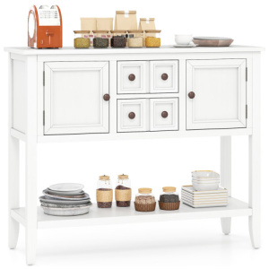 Buffet Sideboard Cabinet with 2 Doors and 2 Drawers-White