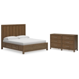 Cabalynn King Panel Bed with Dresser, Light Brown