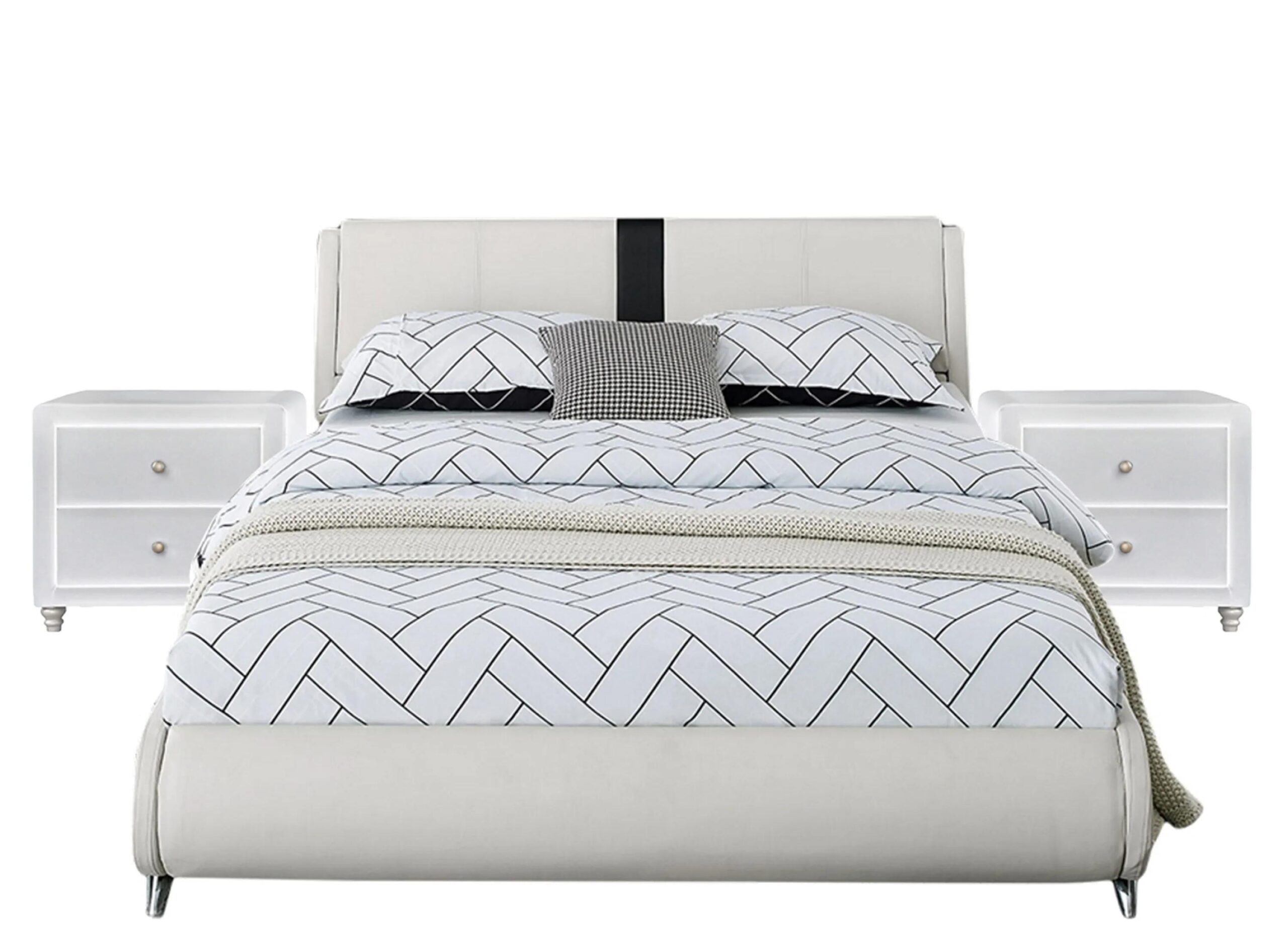 Carlton Platform Bed with 2 Nightstands