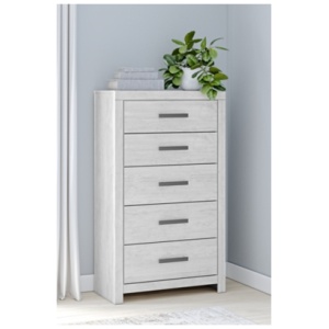 Cayboni 5 Drawer Chest of Drawers, Whitewash