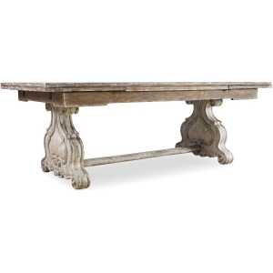 Chatelet Refectory Rectangular Trestle Dining Table with Two Leaves