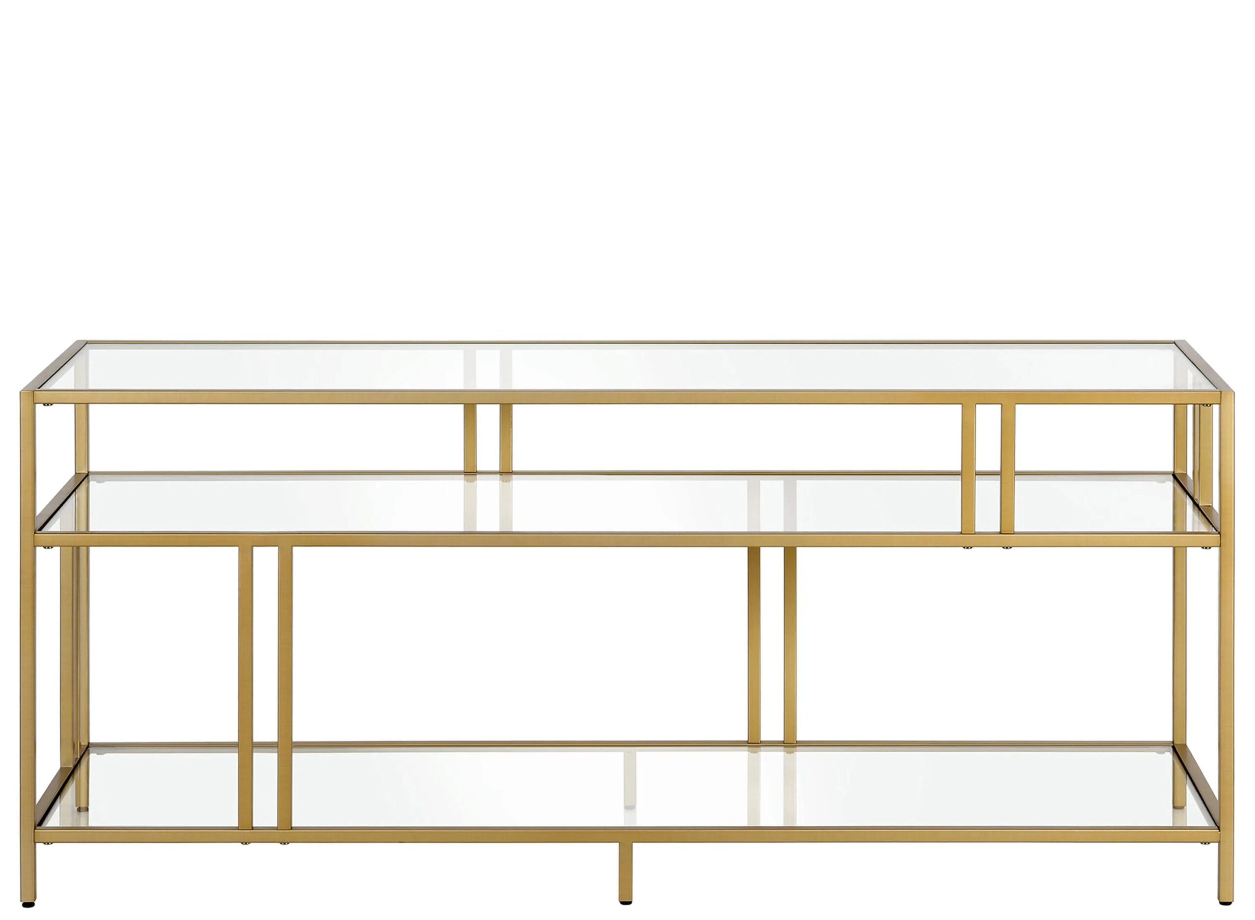 Cortland TV Stand with Glass Shelves