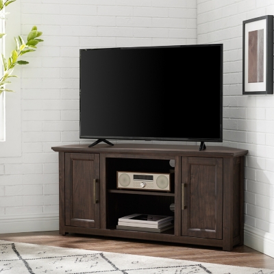 Crosley Furniture Camden Corner 47" TV Stand, Dark Walnut