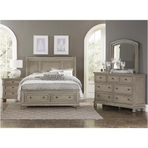 Donegan 4-pc. Sleigh Platform Storage Bedroom Set