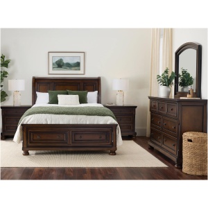 Donegan 5-pc. Sleigh Platform Storage Bedroom Set