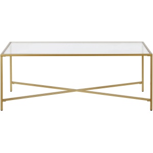 Edena Rectangular Coffee Table with Glass Top