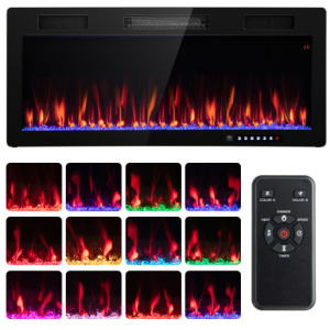 Electric Fireplace 40/50/60 Inches Recessed and Wall Mounted for 2' x 6' Stud-40 Inches