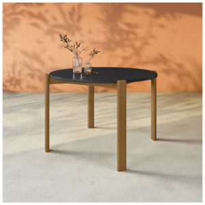 Gales Round Dining Table, Matte Black