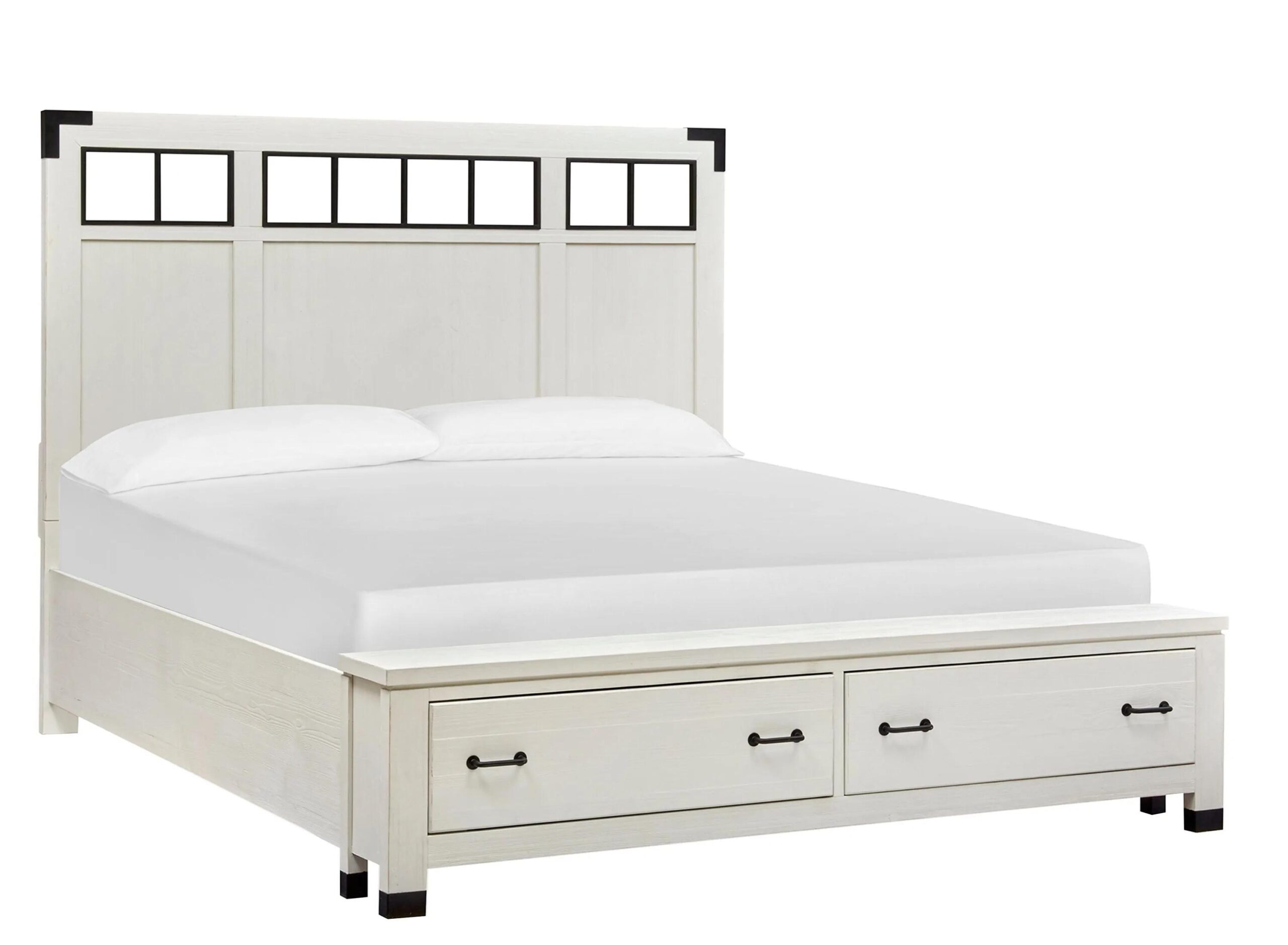 Harper Springs Panel Storage Bed with Metal Accent
