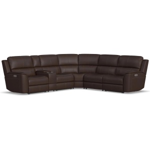 Henrick 6-pc. Triple Power Leather Sectional