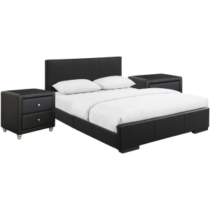 Hindes Platform Bed with 2 Nightstands