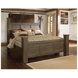 Juararo King Poster Bed, Dark Brown