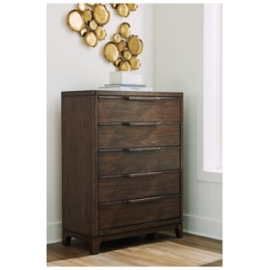 Korestone 5 Drawer Chest of Drawers, Dark Brown