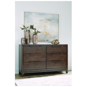 Korestone 6 Drawer Dresser, Dark Brown