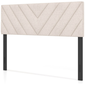 Linen Upholstered Headboard for Full and Queen Size Bed Frames-Beige