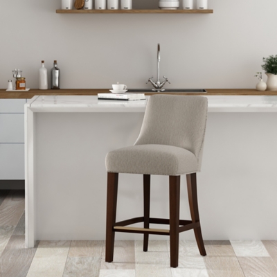 Manhattan Comfort Beever Counter Height Bar Stool, Taupe