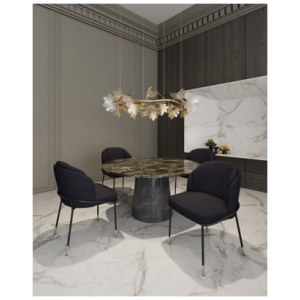 Manhattan Comfort Flor Upholstered Dining Chair, Black