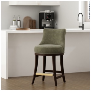 Manhattan Comfort Lucia Counter Height Counter Stool, Leaf Green