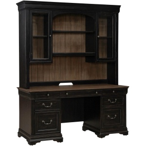 Meritage Jr Executive Credenza Desk and Hutch