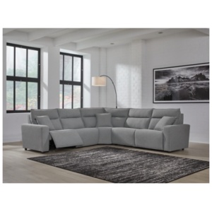 ModMax II 5-Piece Next-Gen Nuvella™ Performance Fabric Dual Power Reclining Modular Sectional, Salt and Pepper