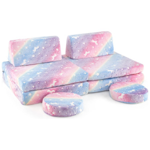 Modular Kids Play Couch Set Glow in the Dark with Portable Handles-Color