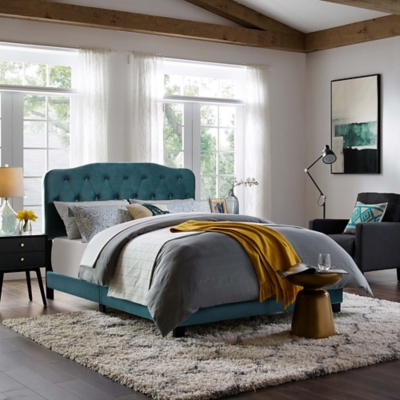 Modway Amelia Twin Upholstered Bed, Sea Blue