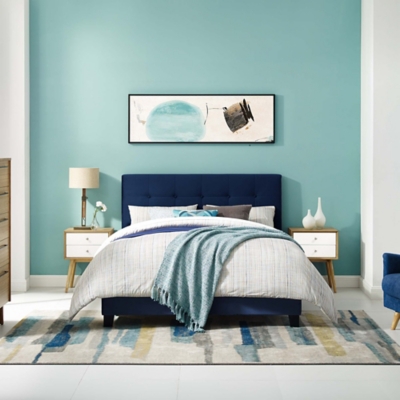 Modway Amira Full Bed, Midnight Blue