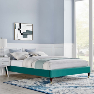 Modway Harlow Full Platform Bed Frame, Teal