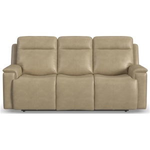 Odell Leather Power Reclining Sofa with Power Headrest and Lumbar
