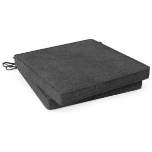Outdoor Chair Cushion Set of 2 Waterproof Fade-Resistant Olefin Seat Cushions-Gray