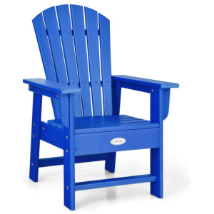 Patio Kids' Adirondack Chair with Ergonomic Backrest-Blue