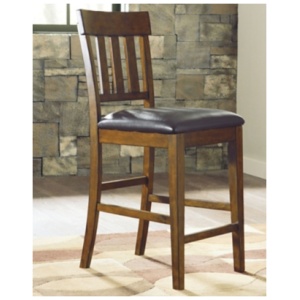 Ralene Counter Height Bar Stool Leather, Medium Brown