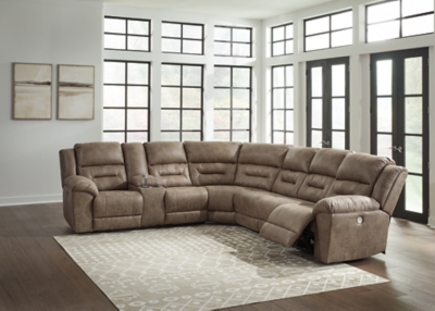 Ravenel 4-Piece Power Reclining Sectional, Fossil