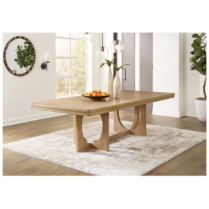 Rencott 90"-108" Extendable Dining Table, Light Brown, Wood