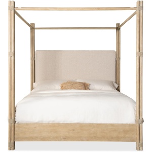 Retreat Pole Rattan Poster Bed w/Canopy